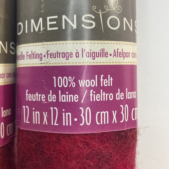 Dimensions 100% Wool Felt Marbled Red Blended Felt Garnet Needle Felting Crafts - Picture 6 of 13